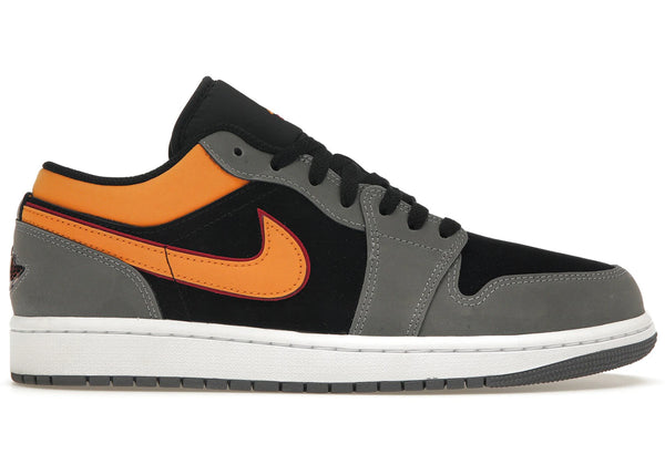 Jordan 1 Low SE Light Graphite Vivid Orange sneakers - authentic Jordan shoes