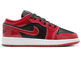 Jordan 1 Low SE Patent Bred Toe (GS) - vue 360