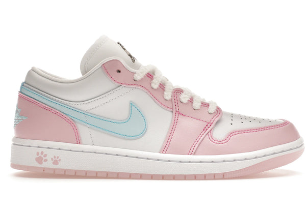 Jordan 1 Low SE Paw Print Pink Foam (Women's) sneakers - authentic Jordan shoes