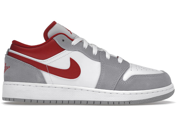 Jordan 1 Low SE Smoke Grey Gym Red (GS) sneakers - authentic Jordan shoes