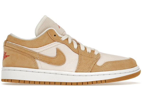 Jordan 1 Low SE Twine Orange Quartz Corduroy (Women's) sneakers - authentic Jordan shoes