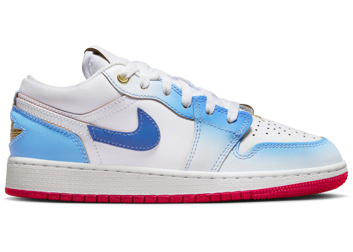 Jordan 1 Low SE University Blue Gradient (GS) - vue secondaire A
