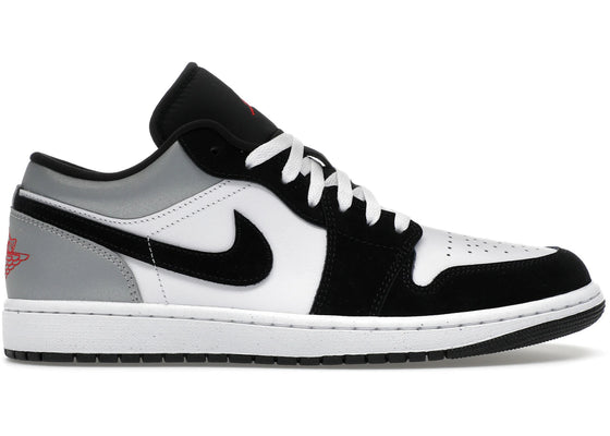 Jordan 1 Low SE White Fire Red Black Matte Silver sneakers - authentic Jordan shoes