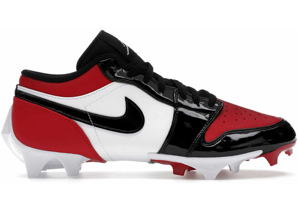 Jordan 1 Low TD Cleat Patent Bred Toe sneakers - authentic Jordan shoes