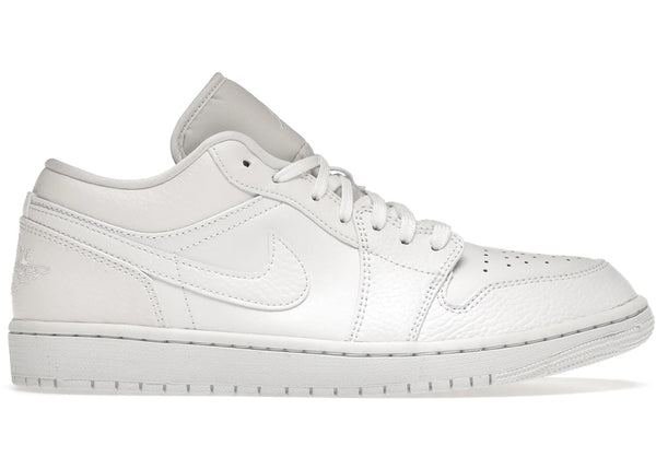 Jordan 1 Low Triple White Tumbled Leather sneakers - authentic Jordan shoes