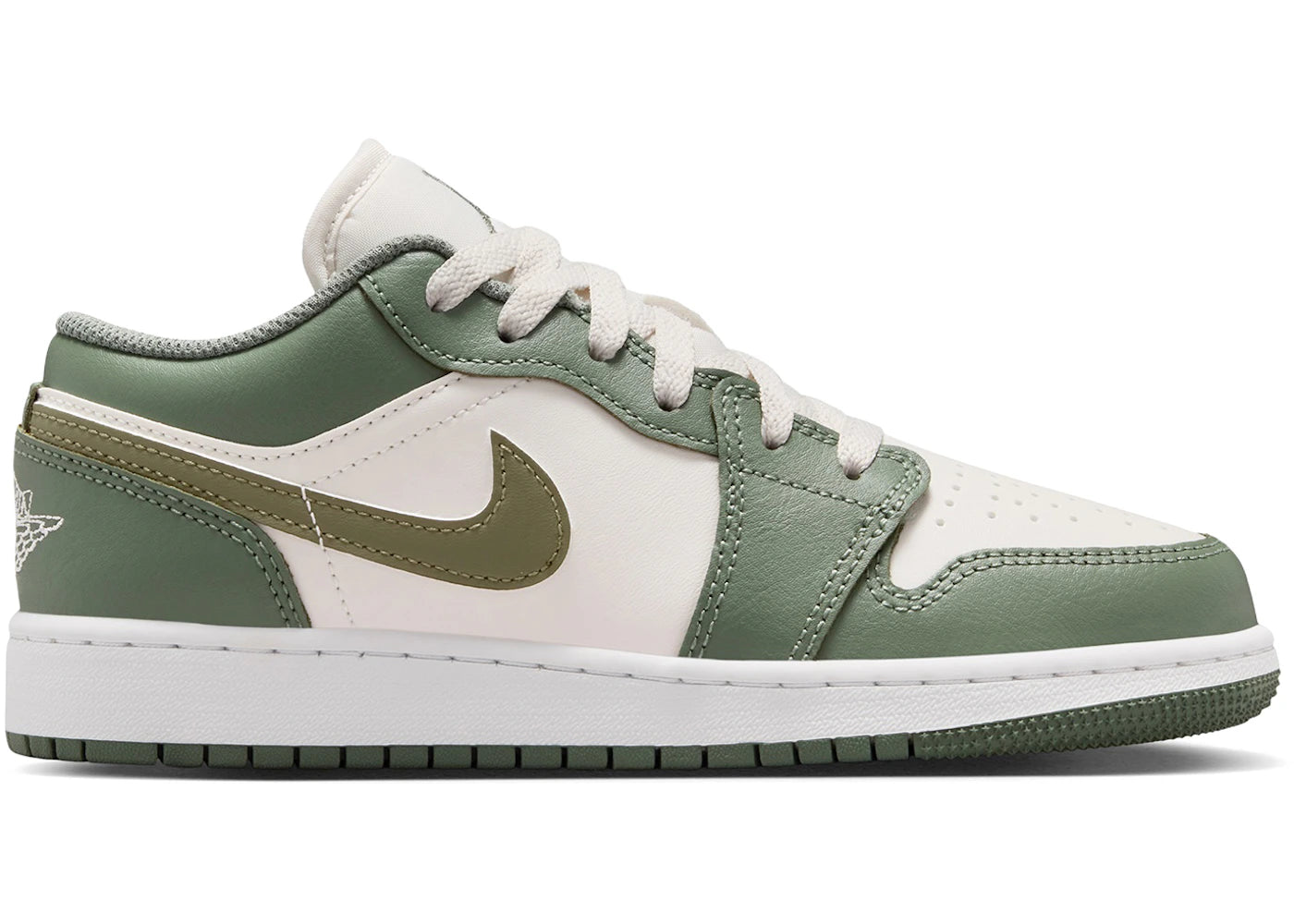 Jordan 1 Low Vintage Lichen White Medium Olive (GS) - vue 360