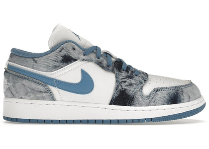 Jordan 1 Low Washed Denim (GS) sneakers - authentic Jordan shoes
