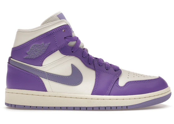 Jordan 1 Mid Action Grape (Women's) sneakers - authentic Jordan shoes