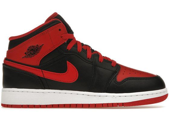 Jordan 1 Mid Alternate Bred (2022) (GS) sneakers - authentic Jordan shoes