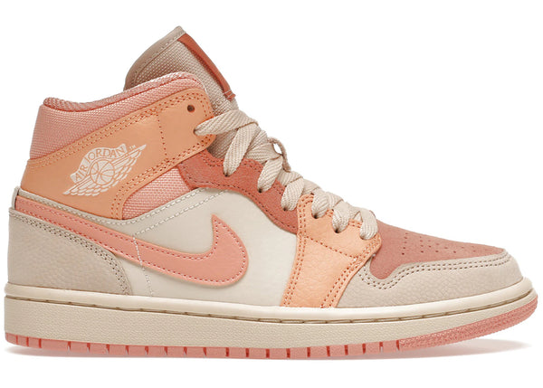 Jordan 1 Mid Apricot Orange (Women's) sneakers - authentic Jordan shoes
