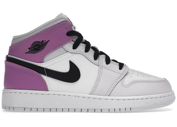 Jordan 1 Mid Barely Grape (GS) sneakers - authentic Jordan shoes