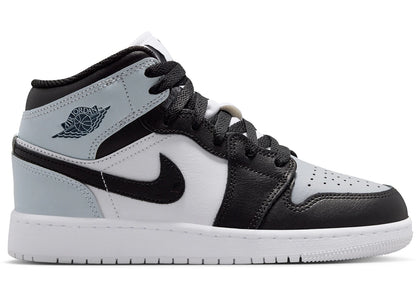 Jordan 1 Mid Black Aura Squadron Blue (GS) - authentic Jordan sneakers