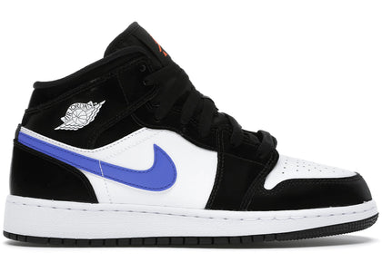 Jordan 1 Mid Black Racer Blue White (GS) - authentic Jordan sneakers