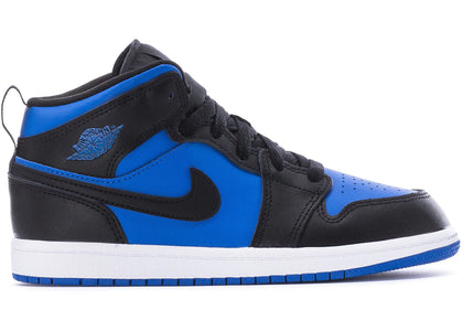 Jordan 1 Mid Black Royal Blue (PS) - authentic Jordan sneakers