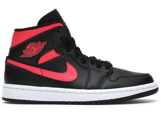 Jordan 1 Mid Black Siren Red (Women's) sneakers - authentic Jordan shoes