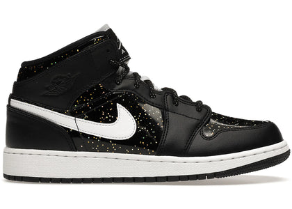 Jordan 1 Mid Black Speckle (GS) - authentic Jordan sneakers
