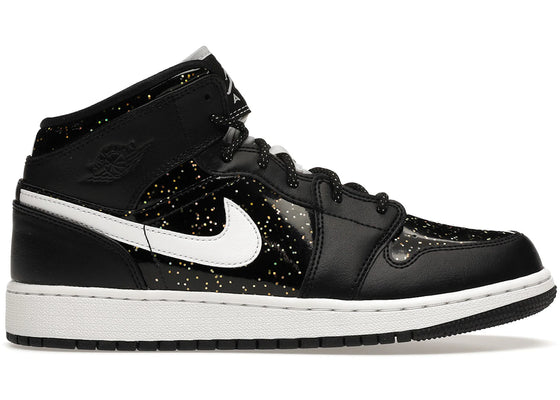Jordan 1 Mid Black Speckle (GS) sneakers - authentic Jordan shoes