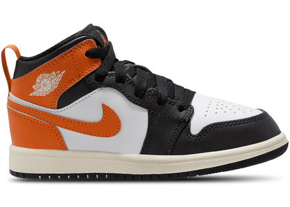 Jordan 1 Mid Black Toe Starfish (PS) - authentic Jordan sneakers