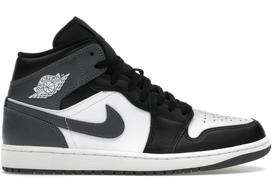 Jordan 1 Mid Black White Iron Grey sneakers - authentic Jordan shoes