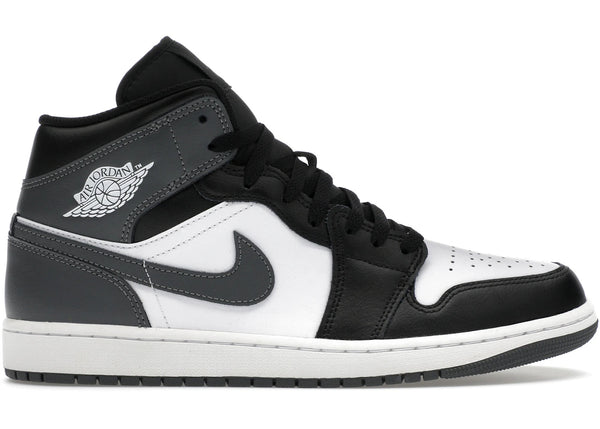 Jordan 1 Mid Black White Iron Grey sneakers - authentic Jordan shoes