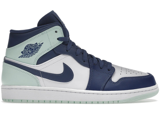 Jordan 1 Mid Mystic Navy Mint Foam sneakers - authentic Jordan shoes