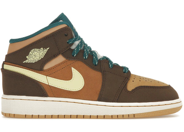 Jordan 1 Mid Cacao Wow (GS) sneakers - authentic Jordan shoes