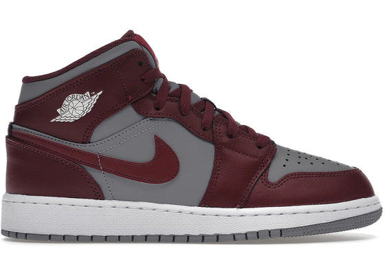 Jordan 1 Mid Cherrywood Red (GS) sneakers - authentic Jordan shoes