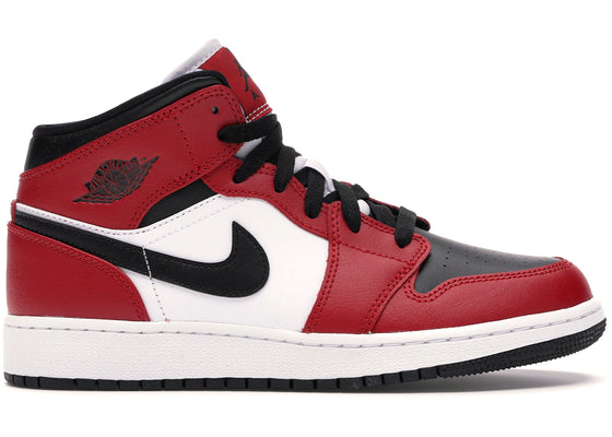 Jordan 1 Mid Chicago Black Toe (GS) sneakers - authentic Jordan shoes