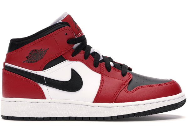 Jordan 1 Mid Chicago Black Toe (GS) sneakers - authentic Jordan shoes