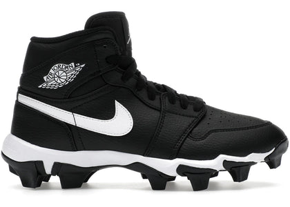 Jordan 1 Mid Cleat Black White (GS) - authentic Jordan sneakers
