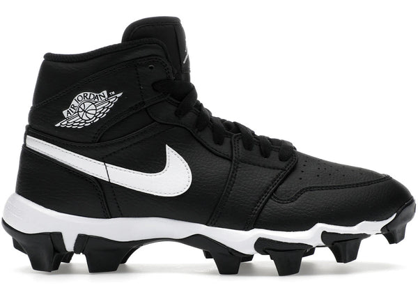 Jordan 1 Mid Cleat Black White (GS) sneakers - authentic Jordan shoes