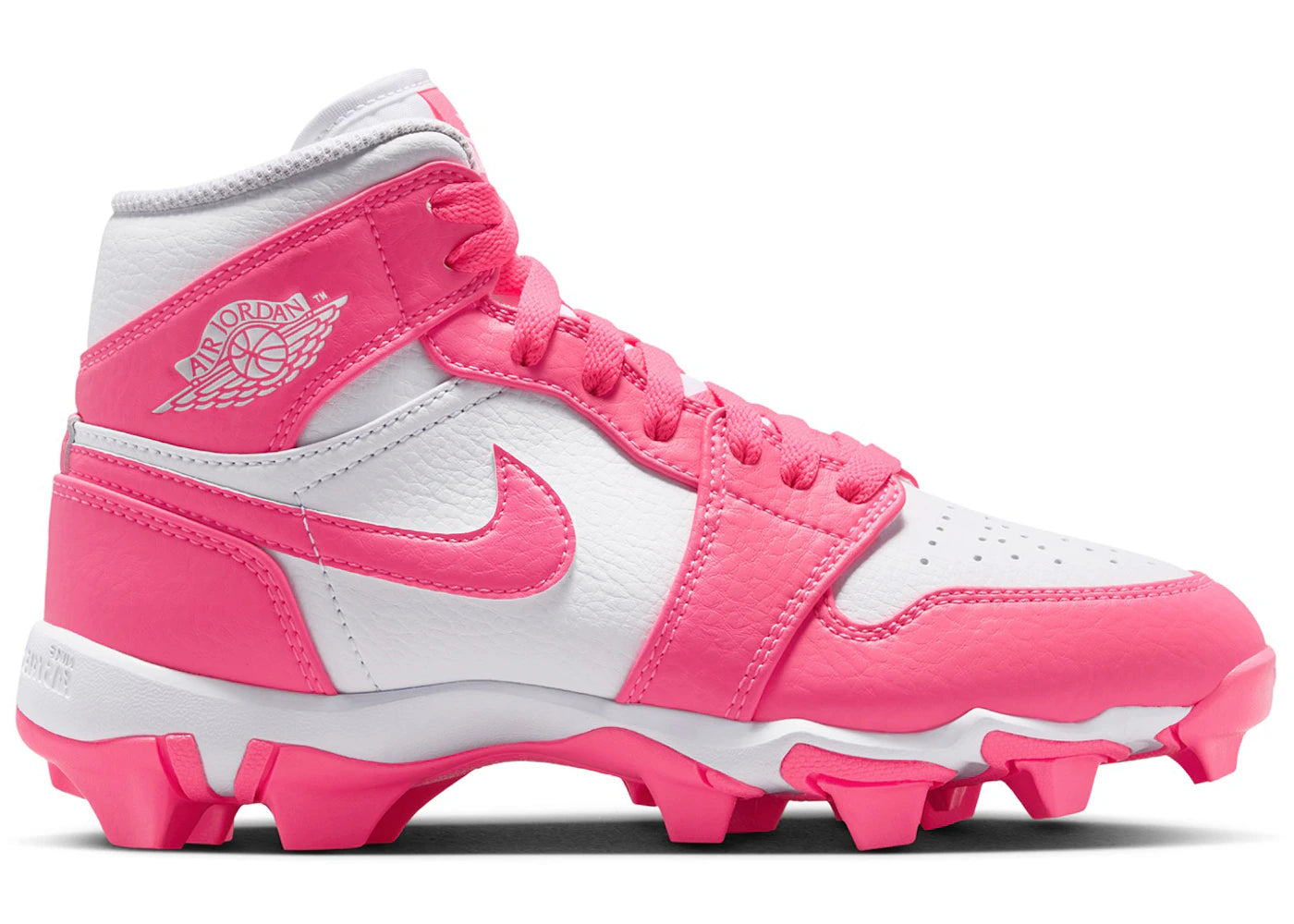 Jordan 1 Mid Cleat White Digital Pink (GS) - vue 360