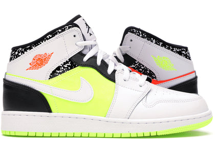 Jordan 1 Mid Composition Notebook (GS) - authentic Jordan sneakers