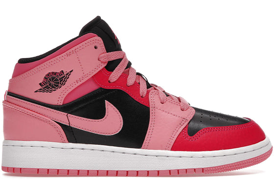 Jordan 1 Mid Coral Chalk (GS) sneakers - authentic Jordan shoes
