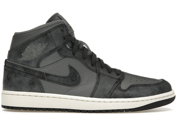 Jordan 1 Mid Distressed Smoke Grey (Women's) sneakers - authentic Jordan shoes