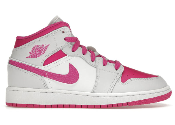 Jordan 1 Mid Fire Pink (GS) sneakers - authentic Jordan shoes