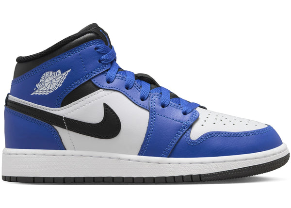 Jordan 1 Mid Game Royal White Black (GS) sneakers - authentic Jordan shoes