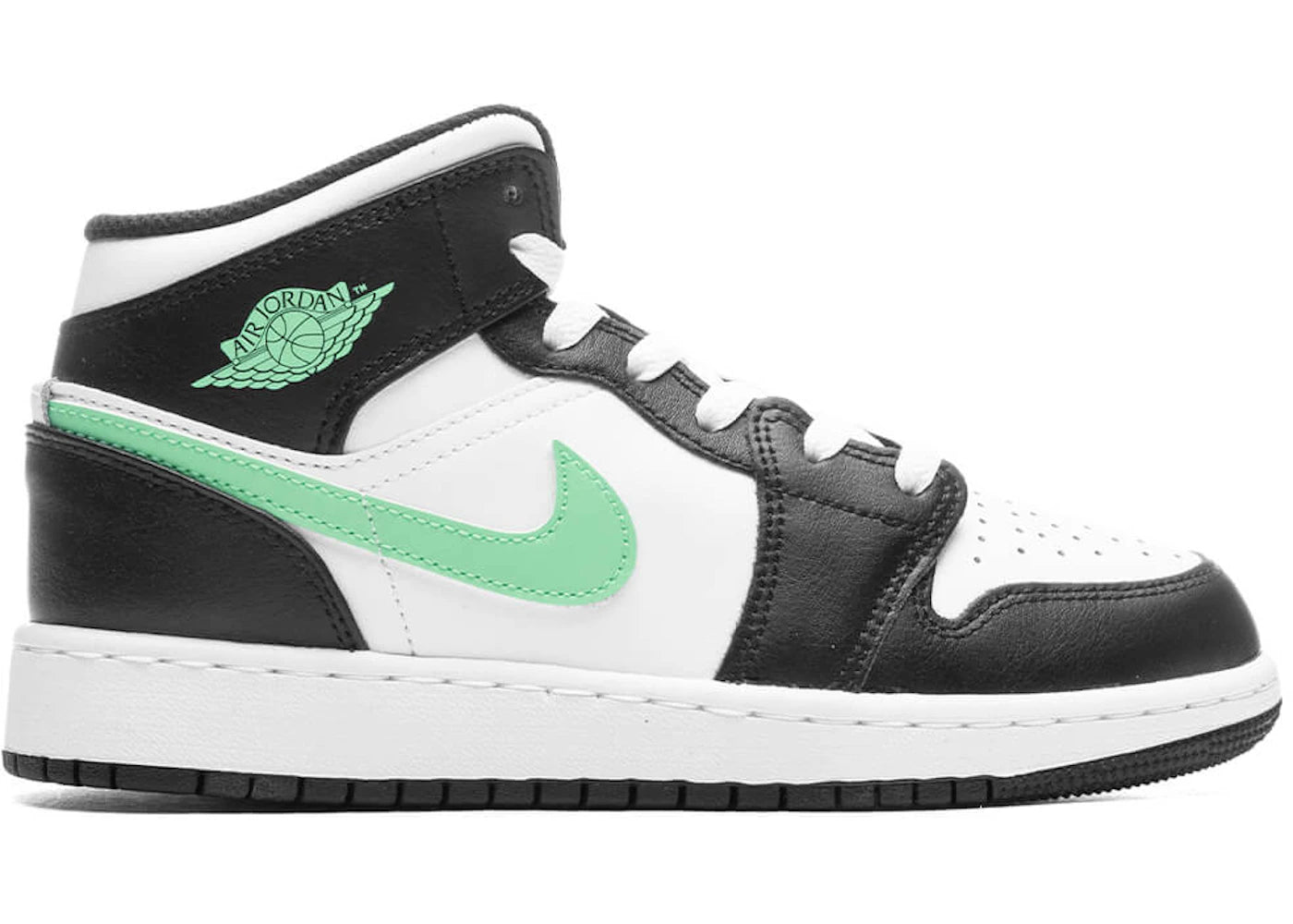 Jordan 1 Mid Green Glow (GS) - vue 360
