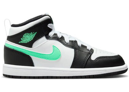 Jordan 1 Mid Green Glow (PS) - authentic Jordan sneakers