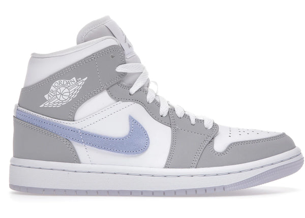 Jordan 1 Mid Wolf Grey Aluminum (Women's) sneakers - authentic Jordan shoes