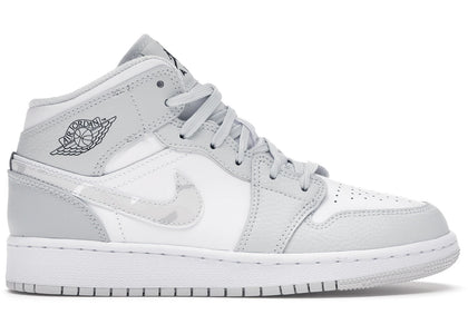 Jordan 1 Mid Grey Camo (GS) - authentic Jordan sneakers
