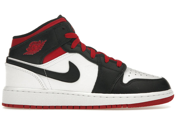 Jordan 1 Mid Gym Red Black Toe (GS) sneakers - authentic Jordan shoes