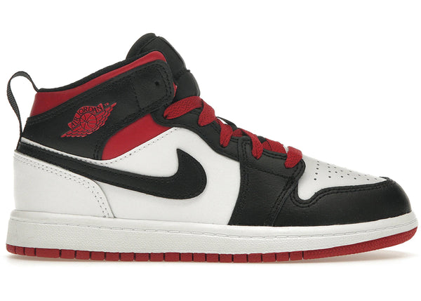 Jordan 1 Mid Gym Red Black Toe (PS) sneakers - authentic Jordan shoes