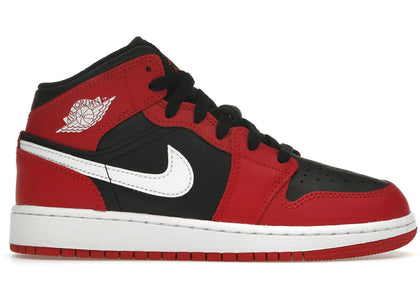 Jordan 1 Mid Gym Red Black White (GS) - authentic Jordan sneakers