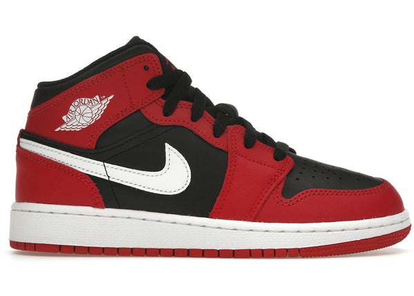 Jordan 1 Mid Gym Red Black White (GS) sneakers - authentic Jordan shoes