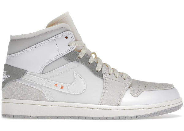 Jordan 1 Mid SE Craft Inside Out White Grey sneakers - authentic Jordan shoes