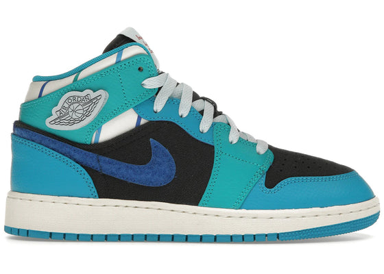 Jordan 1 Mid Inspired by the Greatest Aquatone (GS) sneakers - authentic Jordan shoes