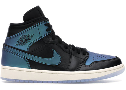 Jordan 1 Mid Iridescent Black (Women's) - authentic Jordan sneakers