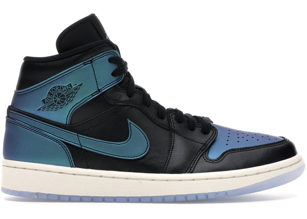 Jordan 1 Mid Iridescent Black (Women's) sneakers - authentic Jordan shoes