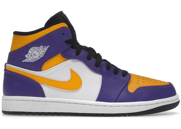 Jordan 1 Mid Lakers (2022) sneakers - authentic Jordan shoes